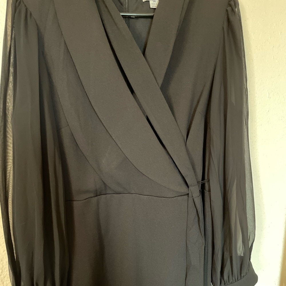 Black wrap dress
